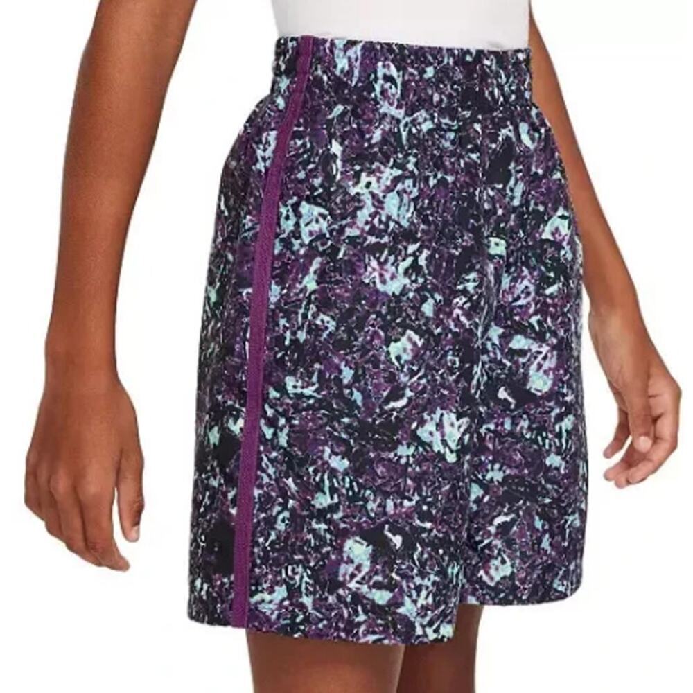 Nike Kids Purple Dri-FIT Multi Printed Shorts Size XL - Picture 3 of 7